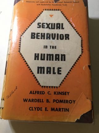 Alfred Kinsey Sexual Behavior In The Human Male (hardcover,  1948) First Edition