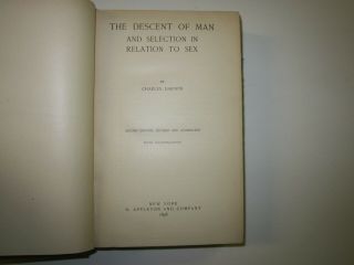 The Descent of Man and Selection in Relation to Sex by Charles Darwin 1898 Illus 4