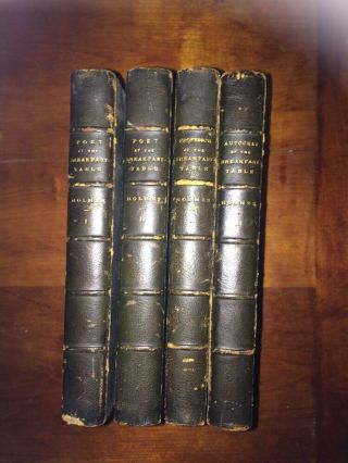 Poet At The Breakfast Table 4 Volumes By Oliver Wendell Holmes 1890s