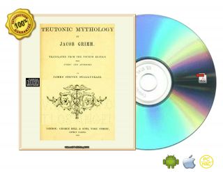 Teutonic Mythology By Grimm,  Jacob,  Stallybrass,  James Steven 4 Volume Set Cdrom