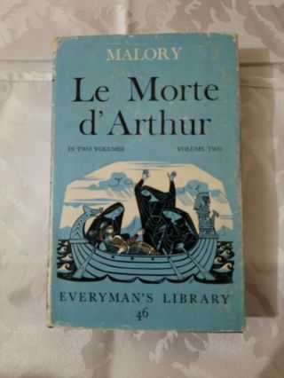 RARE Sir Thomas Malory LE MORTE D ' ARTHUR,  VOLUME ONE&TWO Everyman ' s Library 3