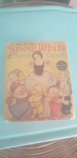 Disney’s Snow White & The Seven Dwarfs Big Little Book 1st Ed 1938 Vintage 1460