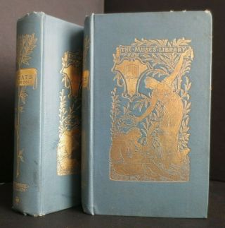 1896 Keats Poems Ed By Robt.  Browning Art Nouveau Binding Bullen Muse 