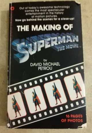 Vintage Pb - " The Making Of Superman " (the Movie) By D.  Petrou First Print,  1978