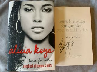 Alicia Keys Autographs Tears For Water 2004 Songbook Of Poems And Lyrics Memoir