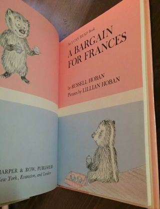 A Bargain For Frances Russell Hoban HC/DJ First Edition 1970 An I Can Read Book 4