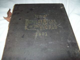 Vintage Popular Atlas Of The World 1891
