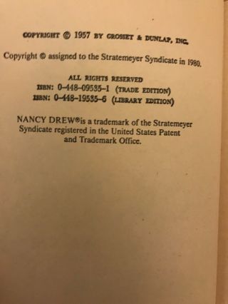 Vintage Matte Hardcover Nancy Drew 35 The Haunted Showboat Matte Cover 1980 4