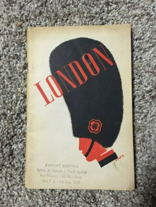 Vintage 1937 London England Tour Guide Book Travel Gb City