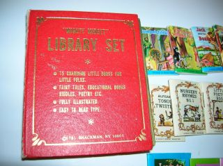 Vintage Mighty Midget Miniature Tiny Books Library Set 15 Total Series 1,  2,  3