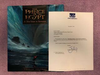 Signed By Jeffery Katzenberg The Prince Of Egypt Animation - 1st Ed.  In Dj