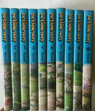 The Bible Story - Arthur Maxwell - Complete 10 Volume Set - Children,  1955 Euc