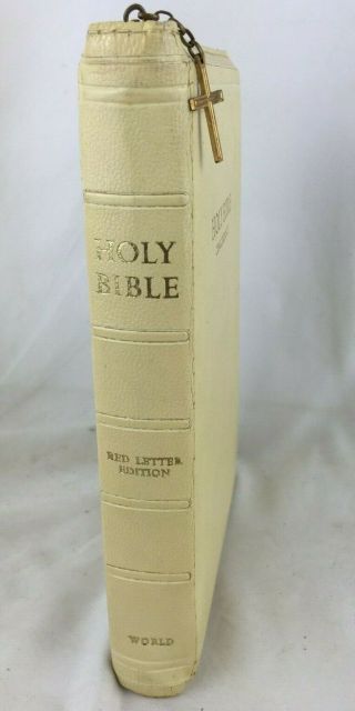 King James Holy Bible Concordance Kjv Red Letter Edition World Zipper With Cross