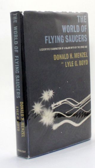 The World Of Flying Saucers Donald Menzel 1963 First Edition Vtg Alien Ufos Book