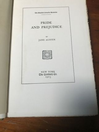 Old,  Pride And Prejudice Jane Austen 1903 limitted to 350 copies 73 illustrated 3