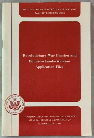 Revolutionary War Pension And Bounty Land Warrant Application Files Genealogy,
