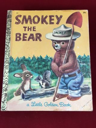 1955 Smokey The Bear A Little Golden Book