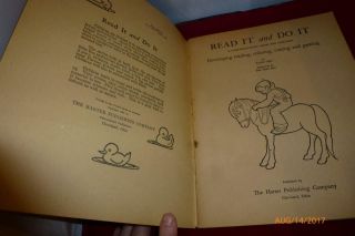 Read It And Do It - By Lucille Ogle Illustrations By Fern Bissell Peat - 1932