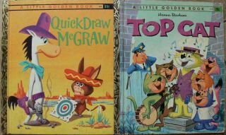 2 Vintage Little Golden Books Hanna - Barbera 