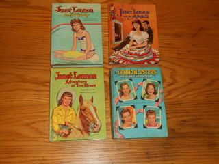 Four Vintage Janet Lennon/lennon Sisters Tv Whitman Books 1960 
