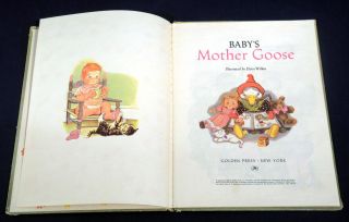 Baby ' s Mother Goose Vintage Big Golden Book Eloise Wilkin Illustr.  Early Ed.  Old 4