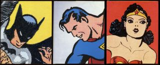 3) Books - Batman,  Superman,  Wonder Woman By Les Daniels,  Comics,  Hc,  Vg