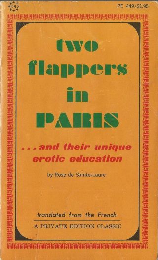 Two Flappers In Paris By Rose De Sainte - Laure Vintage Sleaze Paperback Classic