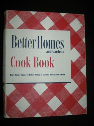 Vintage Better Homes & Gardens Cookbook (1951) Revised Edition 5 Ring Plaid