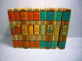 Young Folks Library 9 Story Set 1938 - 43 Fantasy & Tales Illustrated Readers