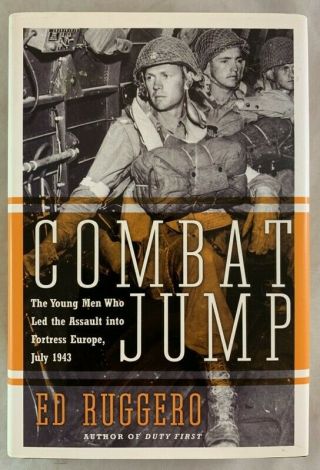 Signed 1st Ed Combat Jump Ed Ruggero Wwii Paratroopers D - Day History Hbdj