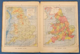 Vintage Brymay Atlas Of The World Maps School Book British Children 1930s Empire