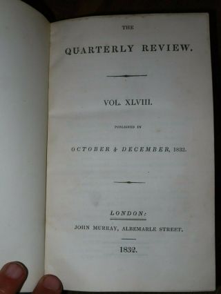 1832 Quarterly Review Vol 48 - Zealand Mississippi Demonology Edward Seaward