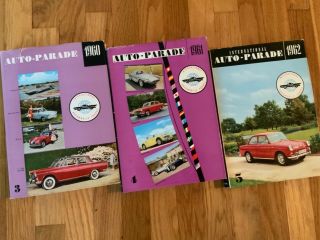 3 - Auto Parade Vintage 1960 - 61 - 62 Hc/ Dj Books