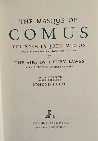 The Masque of Comus: The Poem by John Milton and The Airs by Henry Lawes,  1997 4
