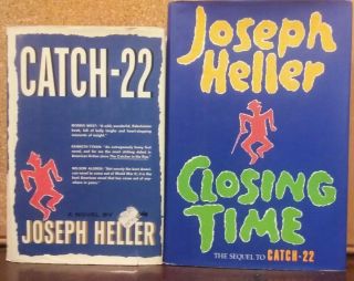 2 Joseph Heller - Catch 22 & Closing Time - Hardcover Book - 1961 Catch - 22 Sequel