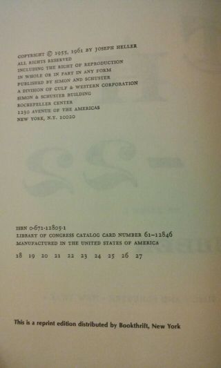 2 Joseph Heller - Catch 22 & CLOSING TIME - Hardcover Book - 1961 Catch - 22 SEQUEL 8