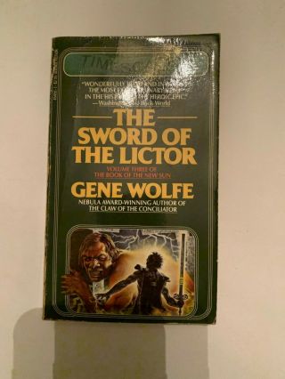 1982 The Sword Of The Lictor By Gene Wolfe Timescape 1st Printing Paperback