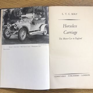 The Motor Car In England Ltc Rolt 1st Ed 1950 Constable Horseless Carriage