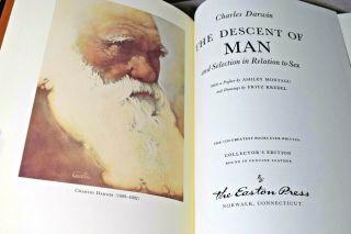 The Descent of Man Darwin Easton Press Greatest Books Ever Written Leather 1979 8