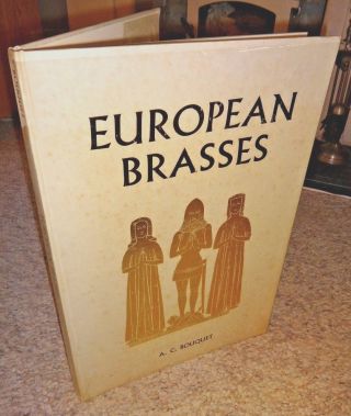 European Brasses 32 Plts Brass Rubbings Medieval Monumental Large Folio 1967