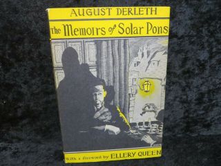 The Memoirs Of Solar Pons August Derleth 1st Edition Autographed