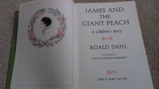 James And The Giant Peach Roald Dahl Knopf York Beautifully Illustrated Amer