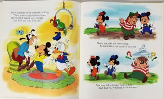 Disney ' s Elegant Book of Manners Vincent Jefferds 1985 1st/ 1st HcDj 5