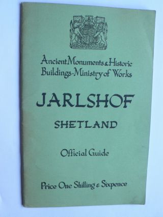 Jarlshof.  Shetland.  Official Guide.  1953 1st.  J.  R.  C.  Hamilton.  Archaeology.  Vikings.