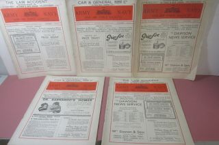 The Army,  Navy & Air Force Gazette X 5 Issues,  August To October 1932