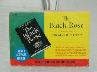 Vintage Armed Services Edition - 806 - The Black Rose By Thomas B.  Costain 1945
