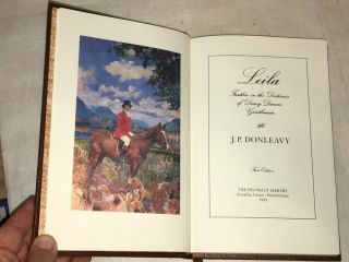 J.  P.  Donleavy Leila Signed First Edition Franklin Library 1983