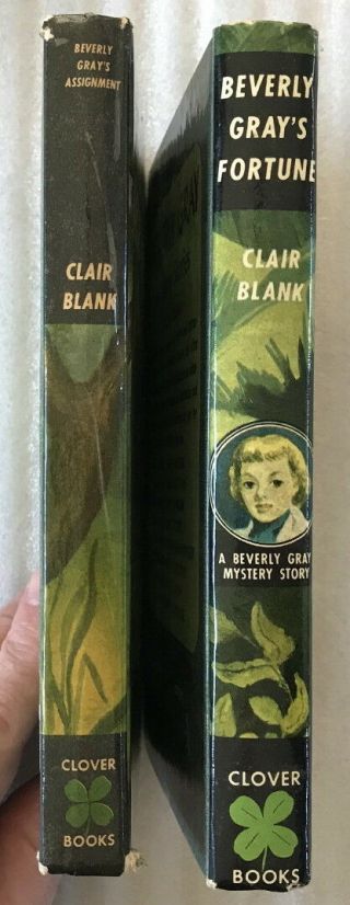 2 vintage Beverly Gray books - Gray ' s Assignment & Fortune - Clover 1947 3