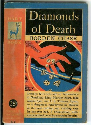 Diamonds Of Death By Borden Chase,  Hart Book K2,  Crime Digest Vintage Pb