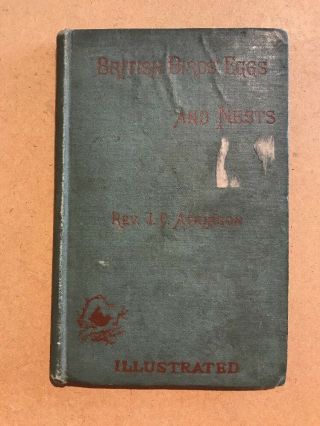 British Birds Eggs And Nests - Rev J C Atkinson - 18th Ed 1892 (?)
